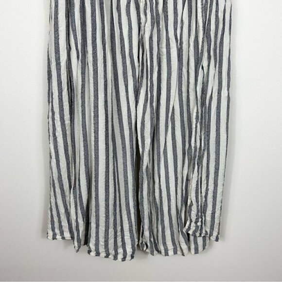 Becca By Rebecca Virtue Gateway Cover-up Swim Pant Wide Split Leg Gray Stripe M - Picture 7 of 10